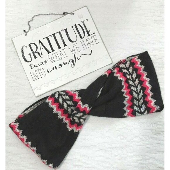 AE Outfitters Wool Blend Infinity Scarf Gray‎ Pink White Like New! - Picture 1 of 7